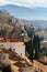 Granada town and snowy mountains of Sierra Nevada. Spain