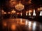 Grand antique chandelier illuminating ballroom with warmth