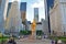 Grand Army Plaza with golden statue of William Tecumseh Sherman in New York City