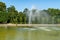 Grand Bassin's fountain in the Park of the Chateau de Champs-sur-Marne - France