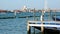 Grand Canal, moored gondolas and the Basilica di Santa Maria della Salute