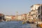 Grand Canal and Rialto Bridge at sunset, Venice, Veneto, Italy