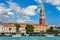 Grand Canal St Mark`s Campanile Venice Italy