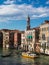 Grand Canal in Venice with Gondole, Facades and Boats - Italy