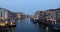 Grand Canal in Venice illuminated in the early morning, seagull flying in summer in Italy