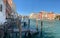 Grand Canal view from the Peggy Guggenheim collection an modern art museum in Venice, Italy