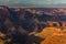 Grand Canyon, Arizona, scenery, profiled on sunset sky