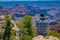 Grand Canyon,Arizona USA, JUNE, 14, 2018: View of unidentified man wearing a plaid shirt and hat, using his cellphone in