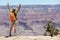 Grand Canyon hiking woman hiker happy and cheerful