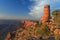 Grand Canyon National Park Sunset at Historic Indian Watchtower and Colorado River at Desert View, Arizona, USA