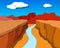Grand Canyon in origami style, vector