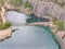 Grand canyon ov abandoned quarry of dolomite source mine