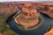 Grand canyon scene at the horseshoe bend viewpoint, Arizona, USA