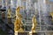 Grand Cascade Fountains At Peterhof Palace, St. Petersburg.