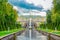 Grand Cascade in Peterhof. The largest fountain ensemble in the world