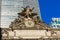 Grand Central Terminal sign, Glory of Commerce sculptural group above large clock atop the terminal facade - New York, USA, 2022