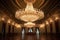 grand chandelier illuminating an elegant ballroom