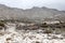 Grand colonnaded street with white marble pavement in ruins of the ancient city Sagalassos lost in Turkey mountains