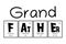 Grand Father Text as Periodic Table of Mendeleev Elements for printing on t-shirt, mug, any gift, for Father`s day or