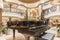 Grand Foyer and baby Grand piano MS Queen Elizabeth.