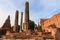 Grand hall and main pagoda of King Borommarachathirat II of the Ayutthaya Kingdom at Ratburana Temple in Ayutthaya Thailand