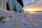 Grand Island Ice Curtains at Sunrise - Munising, Michigan