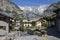 The Grand Jorasses massif from Courmayeur - Aosta valley in Italy