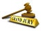 Grand Jury Court Gavel Shows Government Trials To Investigate Injustice 3d Illustration