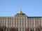 Grand Kremlin Palace with spire on cupola front view in sunny day