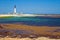 The grand lighthouse of island Sein, France.