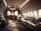 A grand and luxurious private jet with stunning interiors created with Generative AI