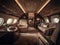 A grand and luxurious private jet with stunning interiors created with Generative AI