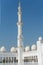 Grand Mosque Architecture in Abu Dhabi, United Arab Emirates. Sunny Day and detail