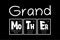 Grand Mother Text as Periodic Table of Mendeleev Elements for printing on t-shirt, mug, any gift, for Mother`s day or