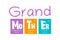 Grand Mother Text as Periodic Table of Mendeleev Elements for printing on t-shirt, mug, any gift, for Mother`s day or