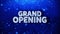 Grand Opening Blue Text Wishes Particles Greetings, Invitation, Celebration Background