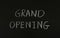 Grand opening drawing on blackboard