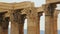 Grand panorama view of capitals and architraves on top of columns, Zeus temple