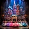 Grand Performance at Bolshoi Theater with Ballet Dancers and St. Basil's Cathedral