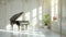 The Grand Piano in a Decorative Cozy European Living Room