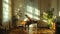 The Grand Piano in a Decorative Cozy European Living Room