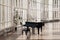 Grand piano in the hall