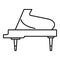 Grand piano instrument icon, outline style