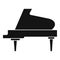 Grand piano instrument icon, simple style