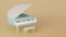Grand Piano Miniature style soft color. 3D Rendering