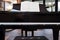 Grand piano with music book