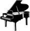 Grand Piano musical instrument Vector Clipart