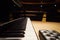 Grand Piano and seat in Concert Hall, close-up