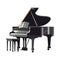 grand piano silhouette instrument icon