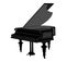 Grand piano vector silhouette.
